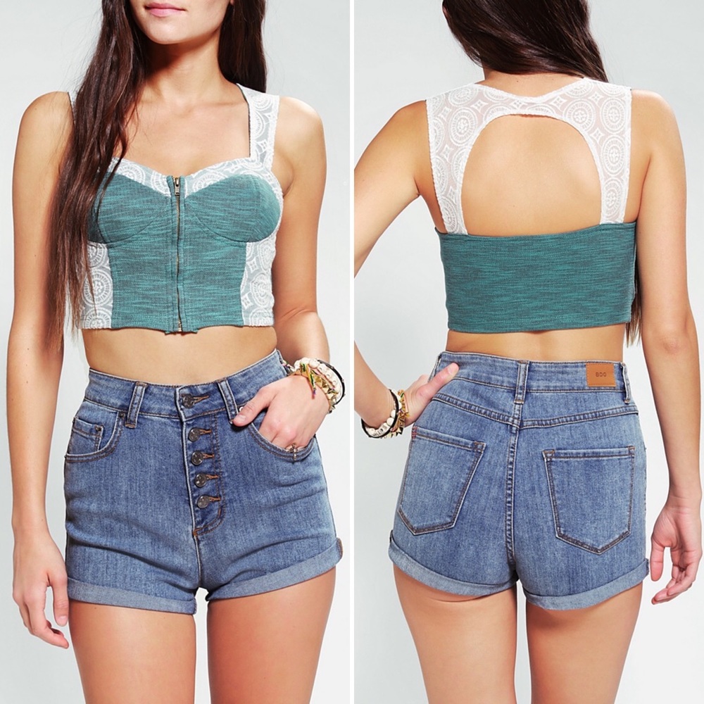 Vintage Urban Outfitters Bustier Crop Top